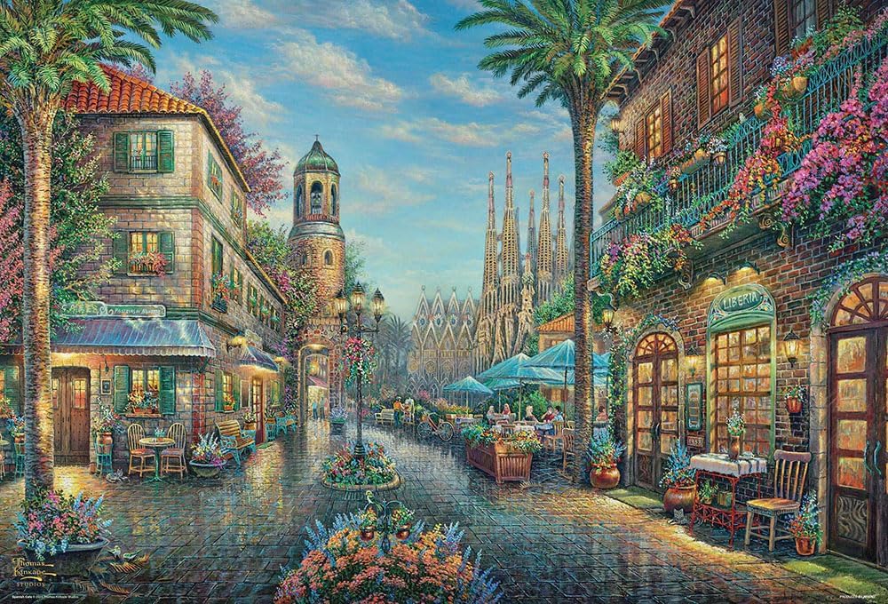 Beverly 1000-042Kincaid 1000-042 Barcelona Flower Street Cafe Puzzle - BanzaiHobby