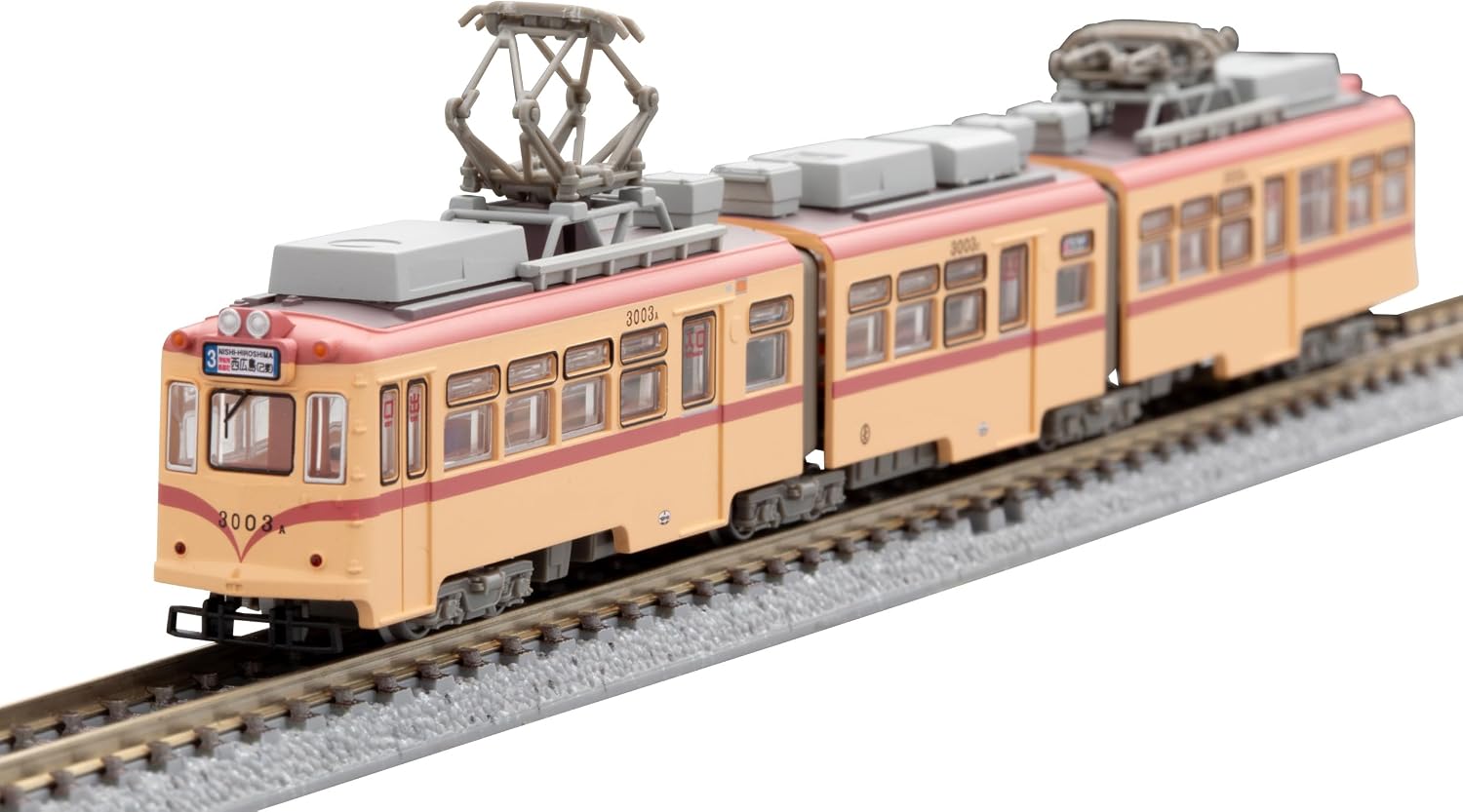 TOMYTEC Railway Collection (N Scale) Hiroshima Electric Railway 3000 Series No. 3003 - BanzaiHobby