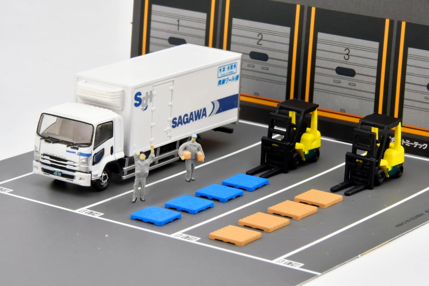 TOMYTEC Truck Collection Logistics Site Truck Set E Sagawa Express - BanzaiHobby