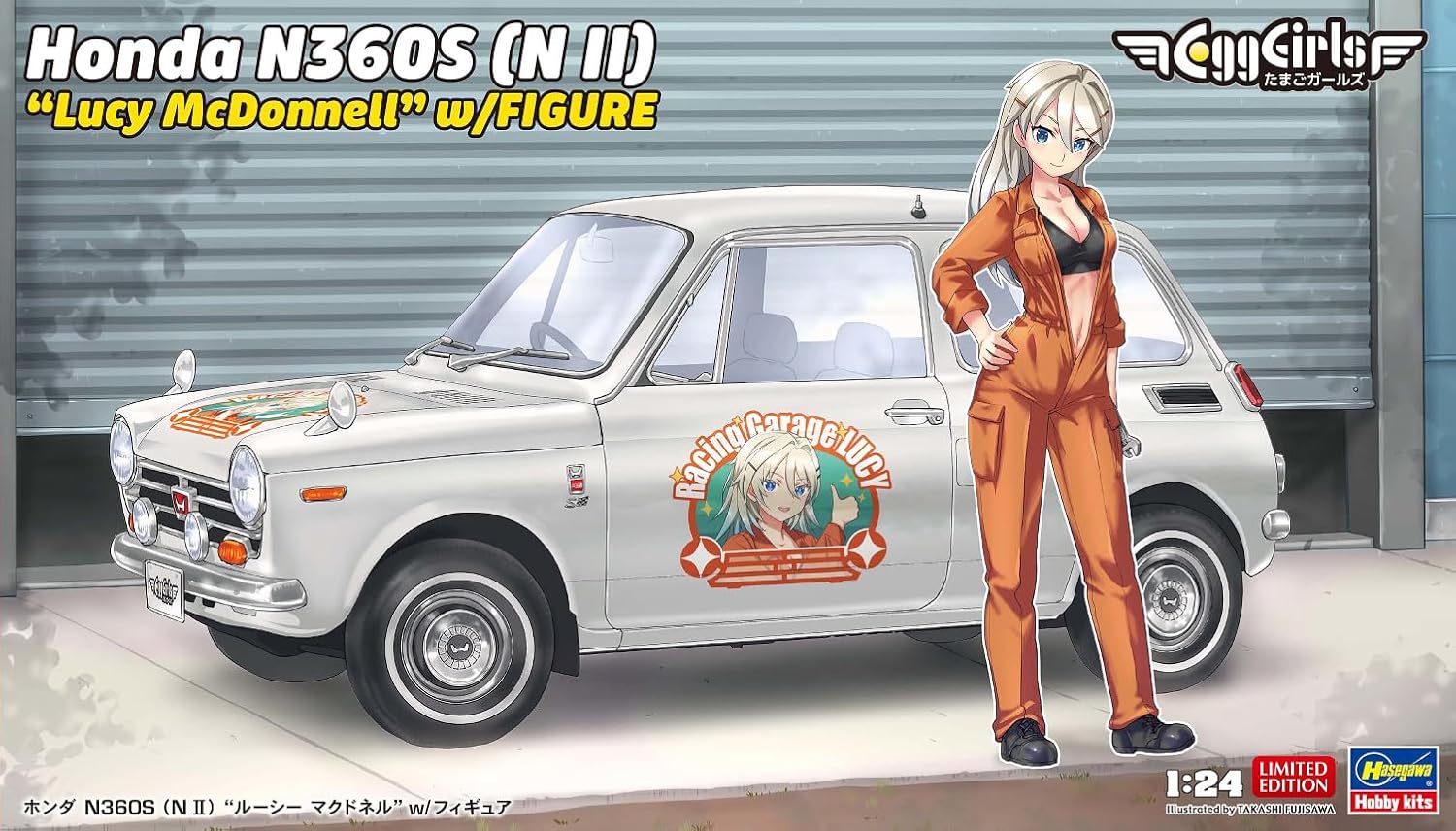 Hasegawa SP689 1/24 Honda N360S (N II) Lucy McDonnell with Figure