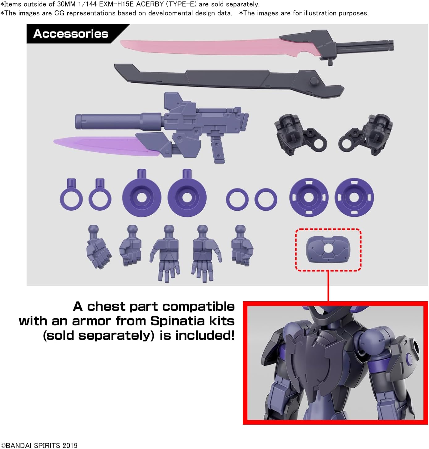 Bandai 1/144 30MM EXM-H15E Acerby (Type-E) - BanzaiHobby