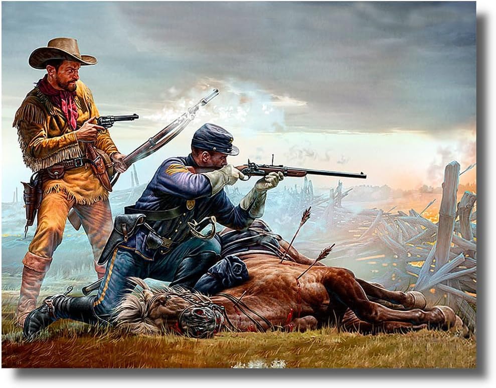 Master Box MB35191 1/35 Indian Wars Series: Final Stand Cavalry & Private Guide + Horse - BanzaiHobby