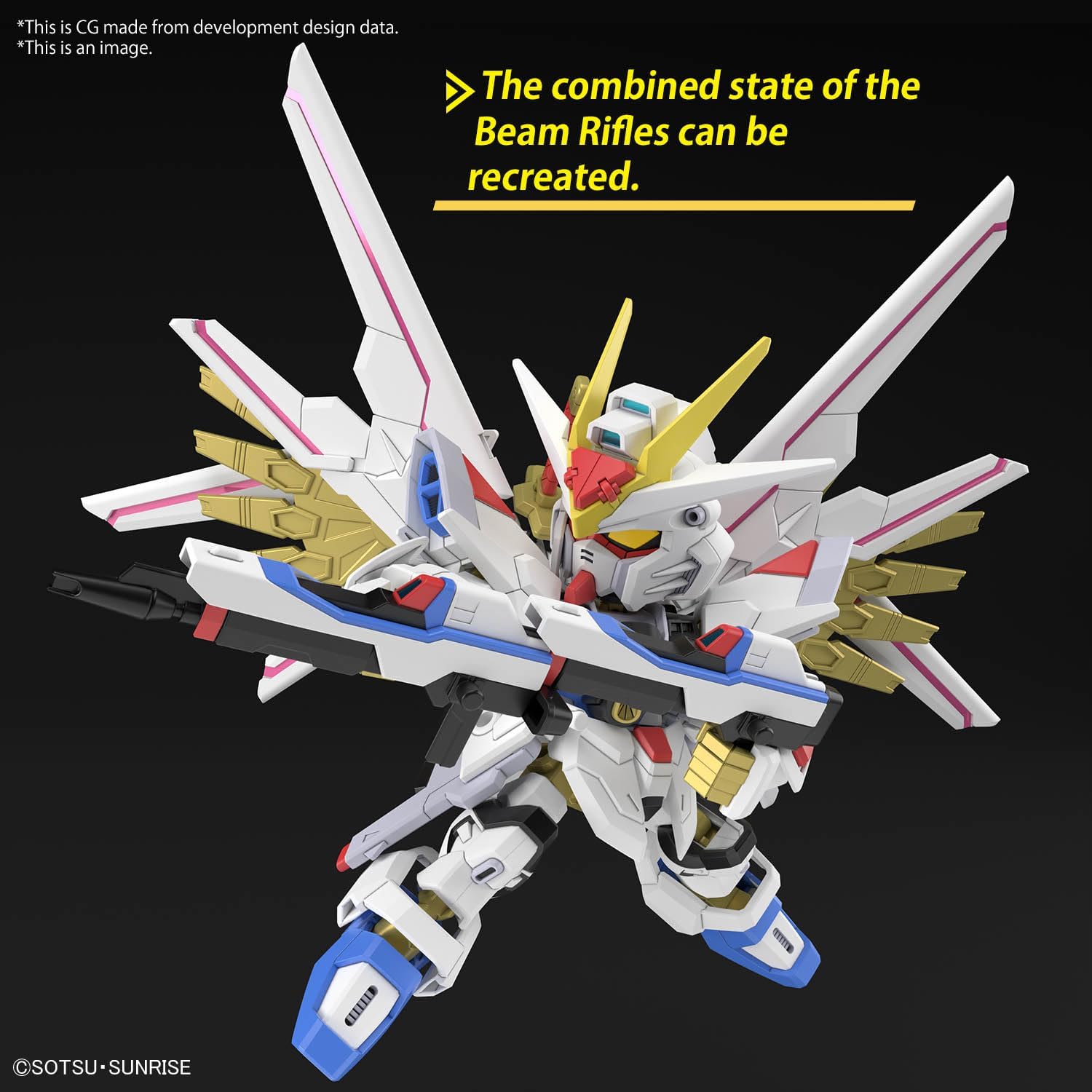 Bandai 671738 SD Gundam Cross Silhouette SDCS Mobile Suit Gundam SEED FREEDOM Mighty Strike Freedom Gundam - BanzaiHobby
