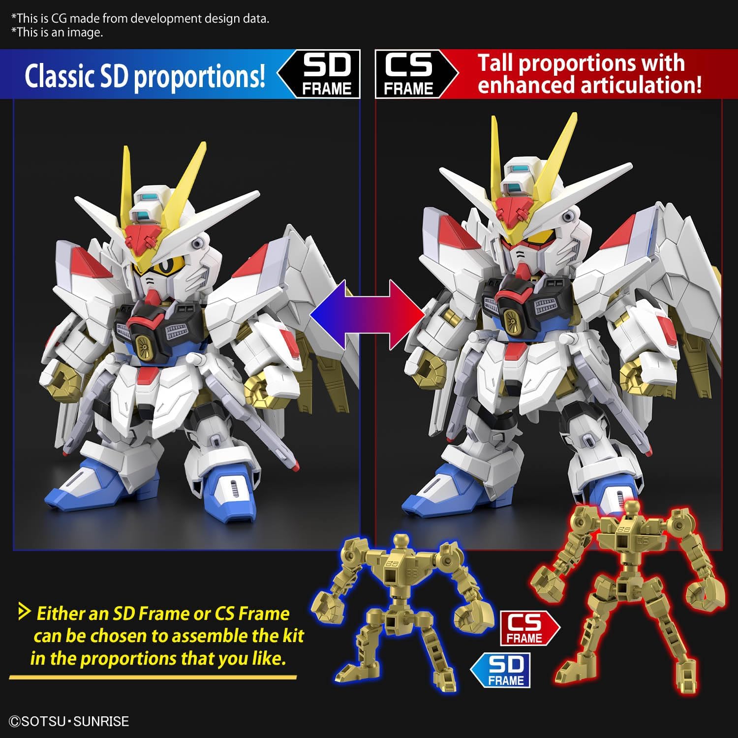 Bandai 671738 SD Gundam Cross Silhouette SDCS Mobile Suit Gundam SEED FREEDOM Mighty Strike Freedom Gundam - BanzaiHobby