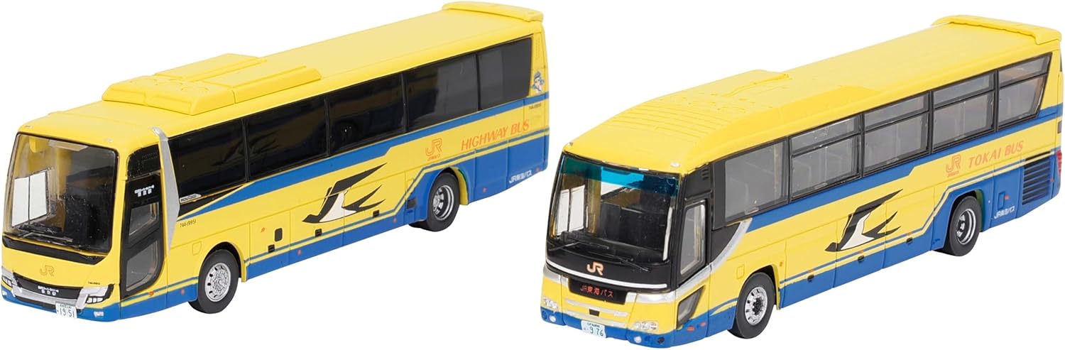 TOMYTEC The Bus Collection JR Tokai Bus Yellow Bus Set of 2 - BanzaiHobby