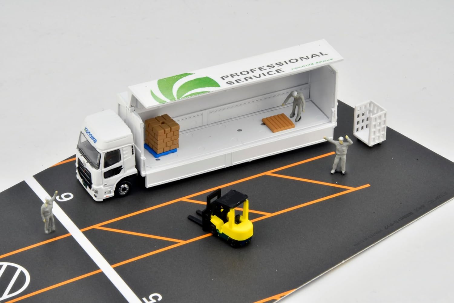 TOMYTEC Truck Collection Logistics Site Wing Van Set J Konoike Transport - BanzaiHobby