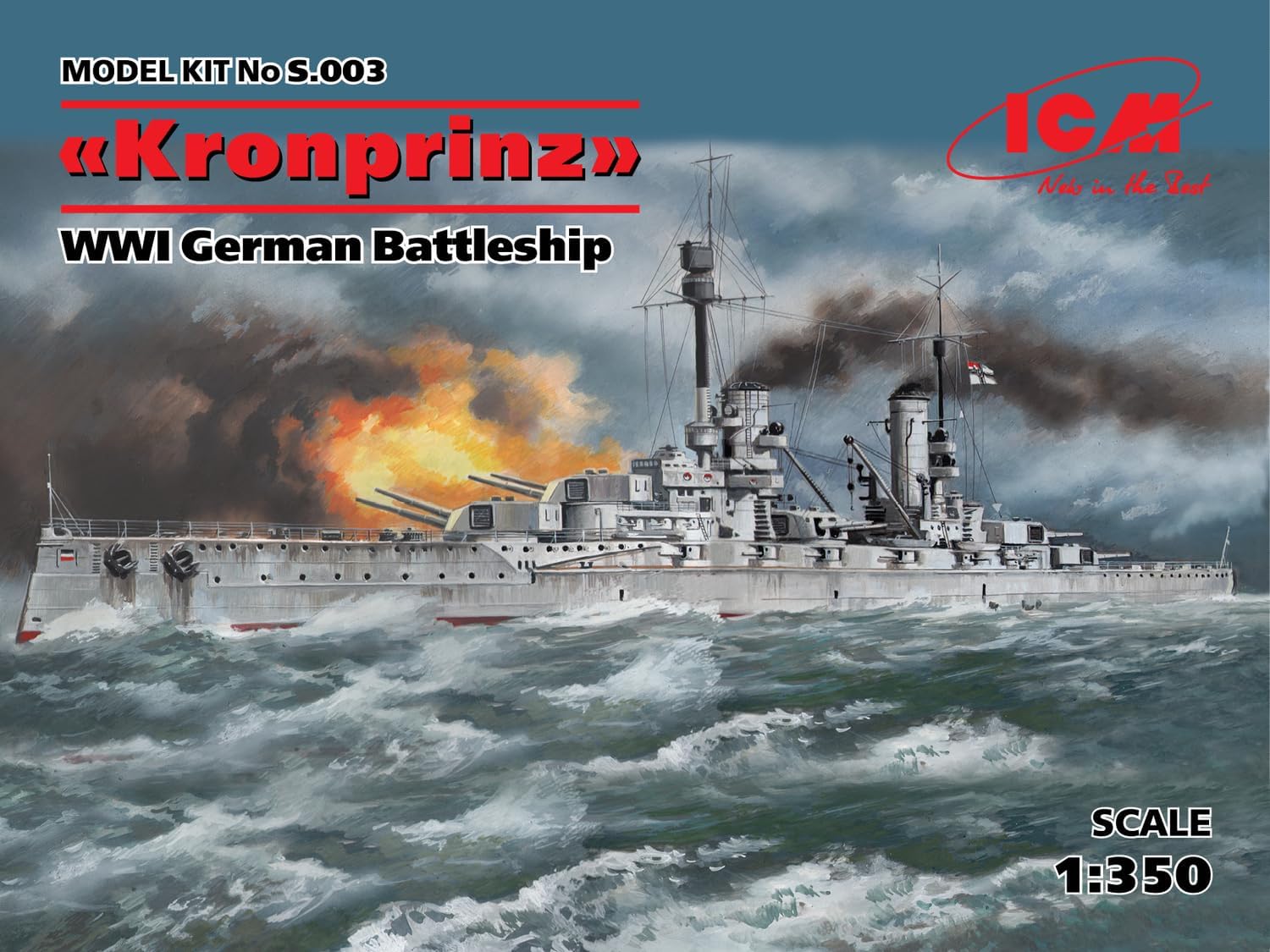 ICM S003 1/350 German Battleship Kron Printz - BanzaiHobby