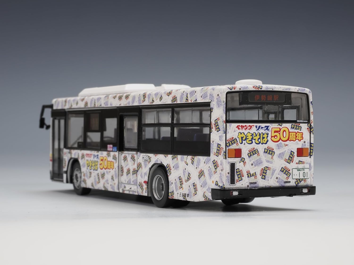 TOMYTEC JH060 National Bus Collection 80 Juo Jidosha Peyoung Sauce Yakisoba 50th Anniversary Wrapping Bus - BanzaiHobby