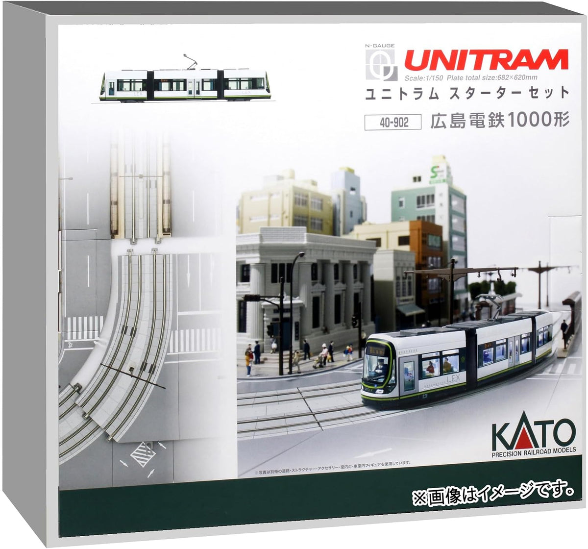KATO 40-902 N-Gauge Unitram Starter Set Hiroshima Electric Railway 1000 Series