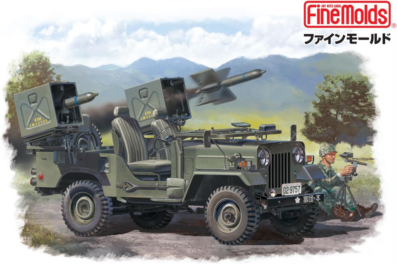 Fine Molds MJ04 1/35 Japan Ground Self-Defense Force Type 73 Light Truck (with MAT) - BanzaiHobby