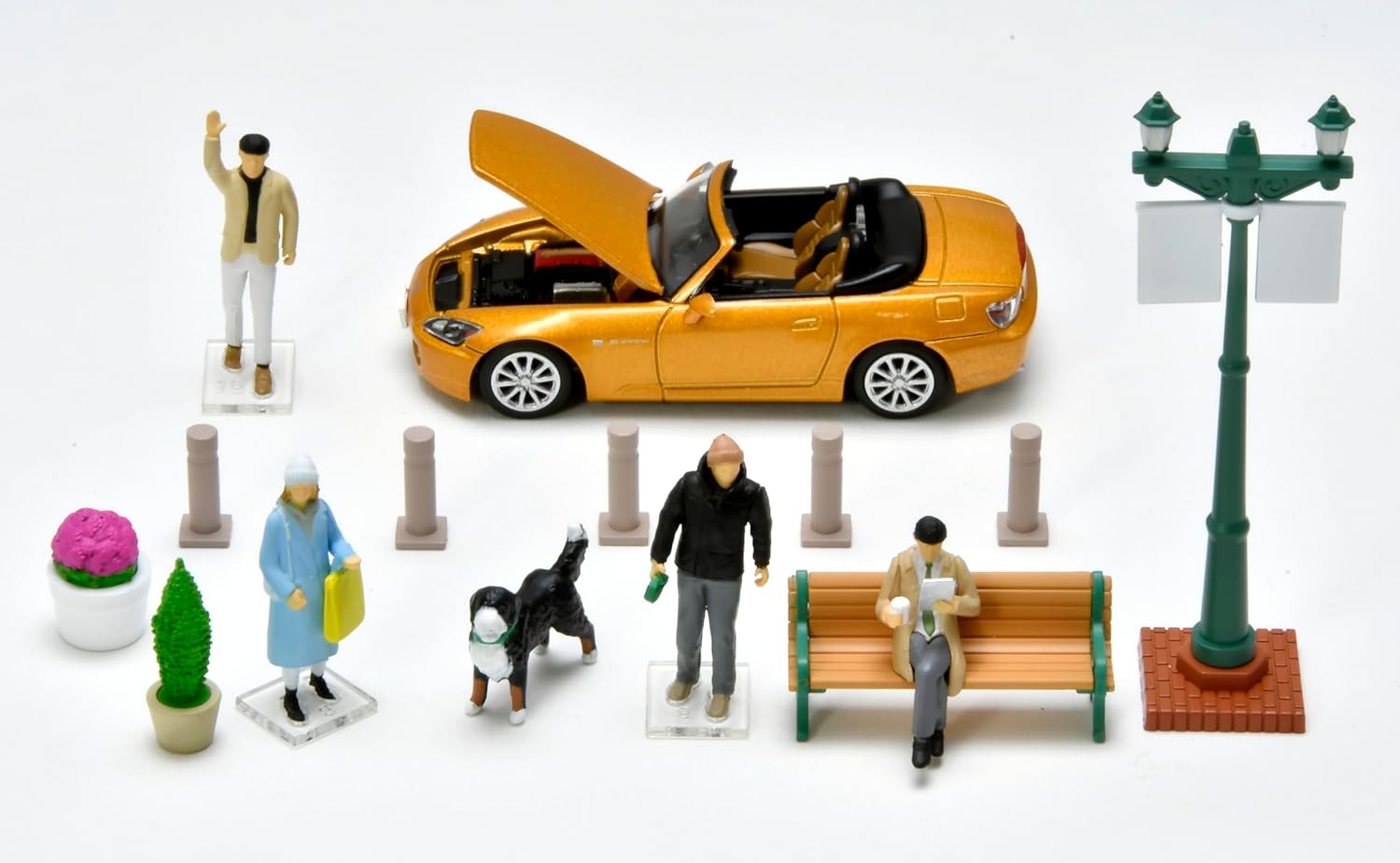 TOMYTEC 328292 1/64 Diocolle 64 #Car Snap 22a Urban Street Corner 2 (Honda S2000 included) - BanzaiHobby