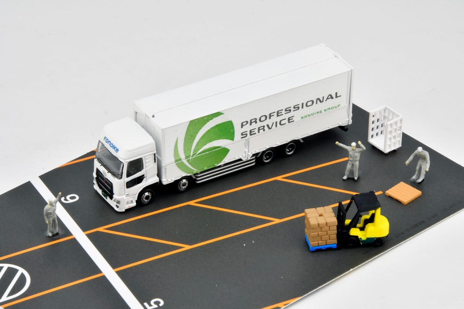 TOMYTEC Truck Collection Logistics Site Wing Van Set J Konoike Transport - BanzaiHobby