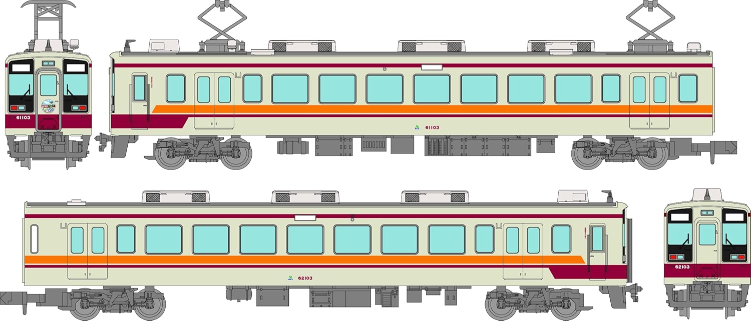 TOMYTEC The Railway Collection Yagan Railway 6050 Series Yagapi Car  (2-Car Set) - BanzaiHobby