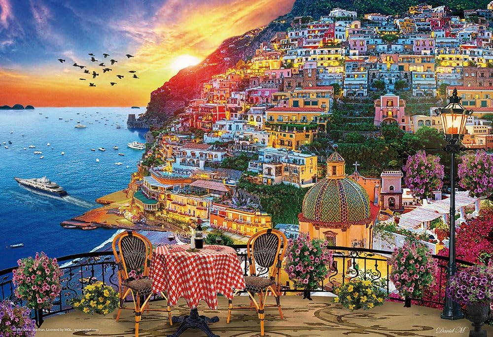 Beverly 1000M-017Amalfi at dusk Puzzle - BanzaiHobby