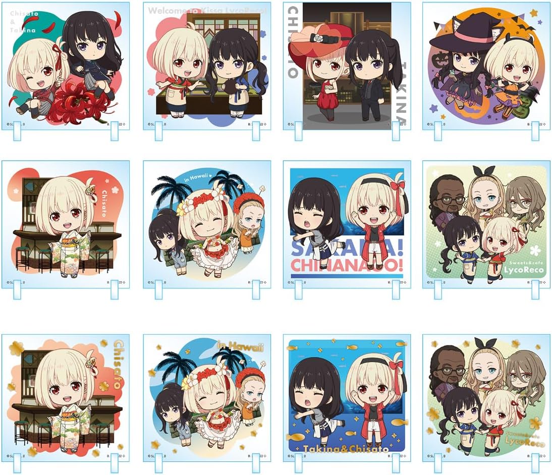 Bandai Chibi Character Acrylic Licorice Recoil (set of 10) - BanzaiHobby