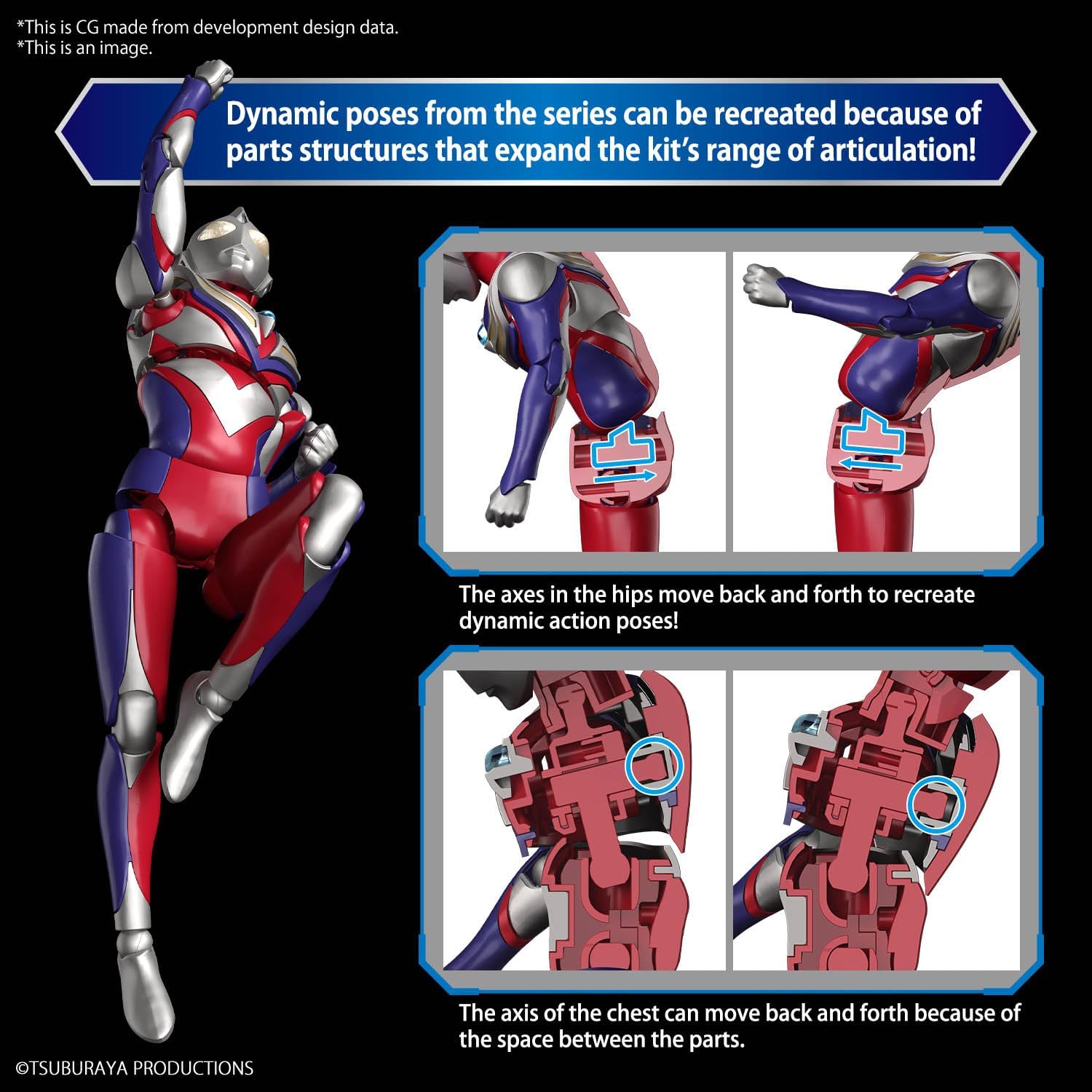 BANDAI Figure-Rise Standard, Ultraman Tiga, Multi Type - BanzaiHobby