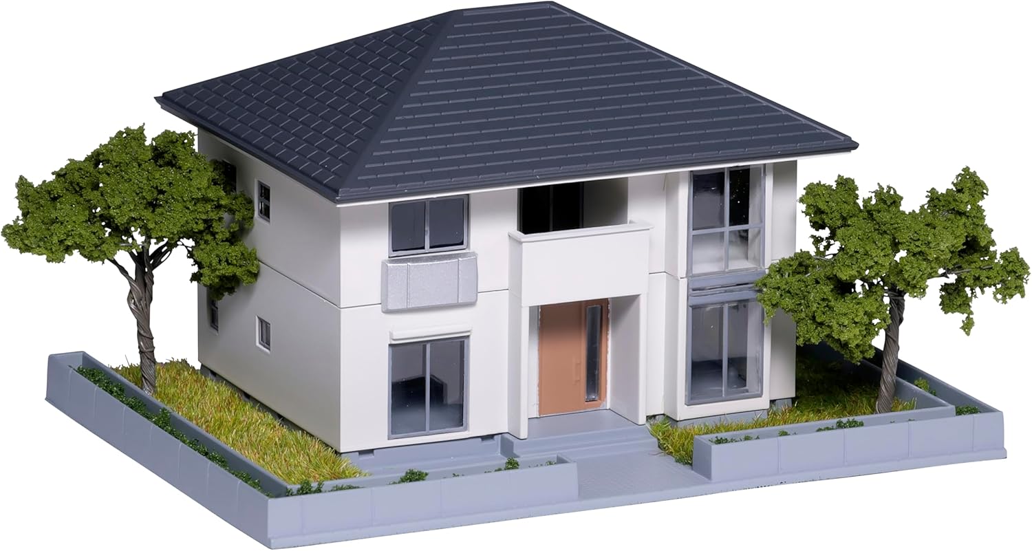 KATO 23-404D N Gauge House with Garden 2 (White) - BanzaiHobby