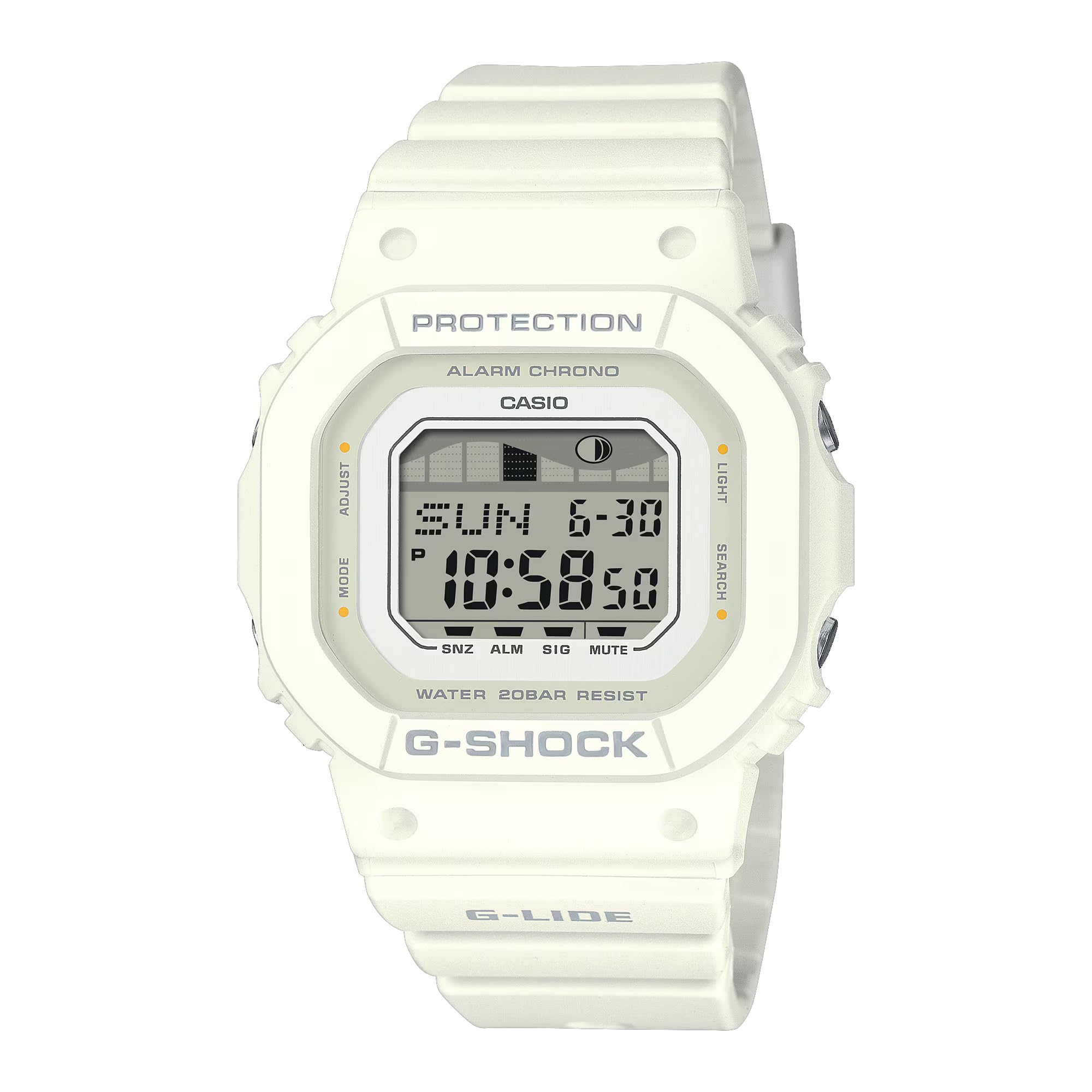 カシオ G-Shock G-Lide ホワイトデジタル腕時計 GLX-S5600-7B - BanzaiHobby