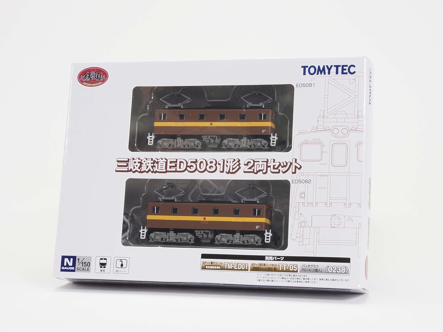 TOMYTEC Railway Collection Sangi Railway ED5081 Type 2 Cars Set - BanzaiHobby