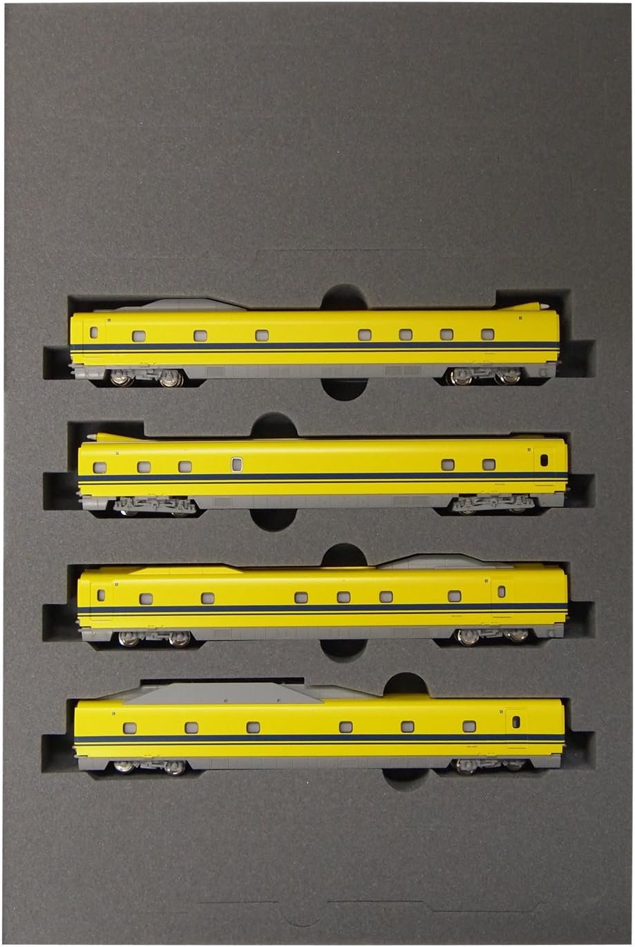 KATO 10-897 N Gauge 923 Type 3000 Series Doctor Yellow Extension Set (4 Cars) - BanzaiHobby
