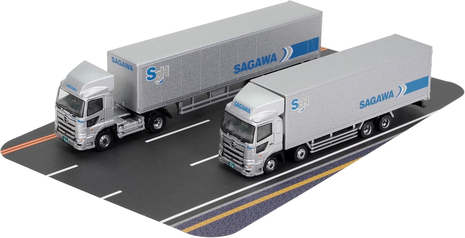 TOMYTEC The Truck Collection Sagawa Express Truck Trailer Set of 2 - BanzaiHobby