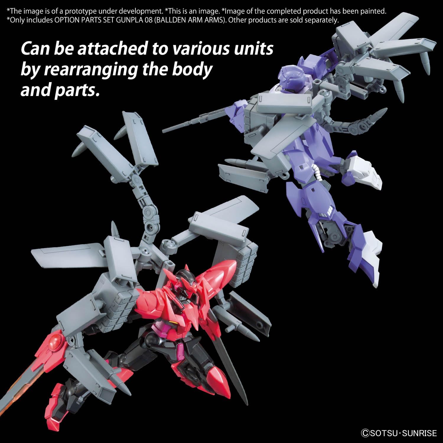 Bandai 1/144 Option Parts Set Gunpla 08 (Bolden Arm Arms) - BanzaiHobby