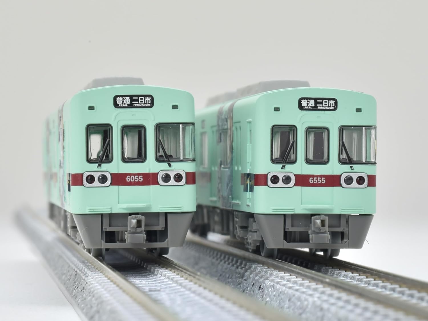 Tomytec  Railway Collection Nishi-Nippon Railway 6050 Model Updated Car 6055 Fukuoka Softbank Hawks Falcon Festival 2023 Winning! Train Set of 4 Car - BanzaiHobby