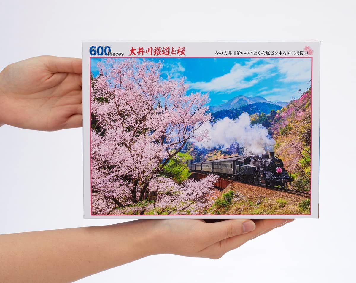 Beverly 600-006Oigawa Railway and cherry blossoms Puzzle - BanzaiHobby