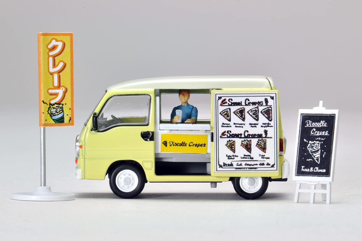 TOMYTEC 321613 1/64 Diocolle 64 #Car Snap 15a Crepe shop (Subaru Sambar Diaz Classic mobile sales car included) - BanzaiHobby