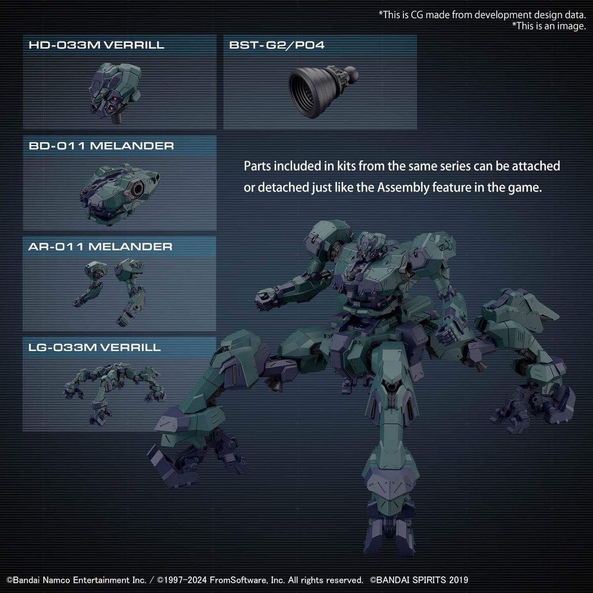 Bandai 30MM AC04 Armored Core VI Fires of Rubicon Balam Industries BD-011 Melander Liger Tail - BanzaiHobby