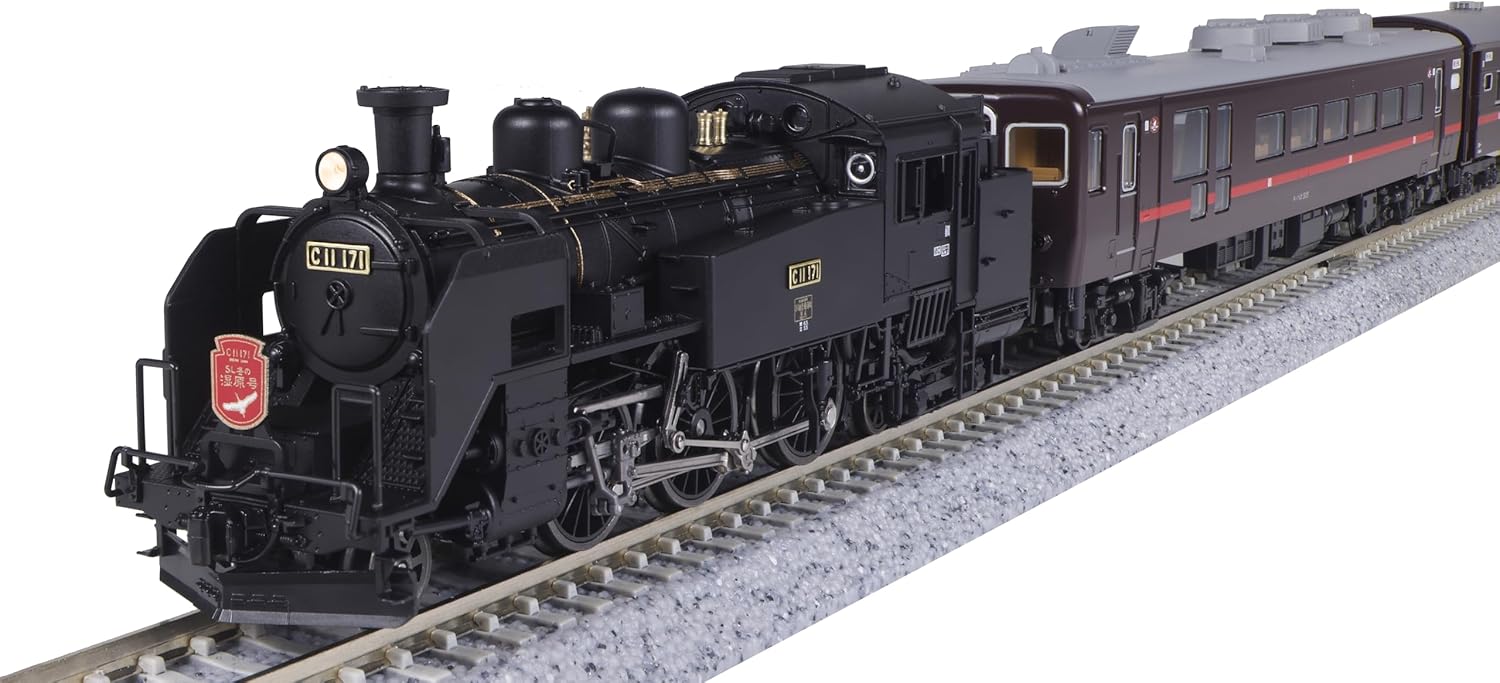KATO 10-1958 N Gauge C11 171+14 Series "Steam Locomotive Winter Wetlands" 6-Car Set - BanzaiHobby
