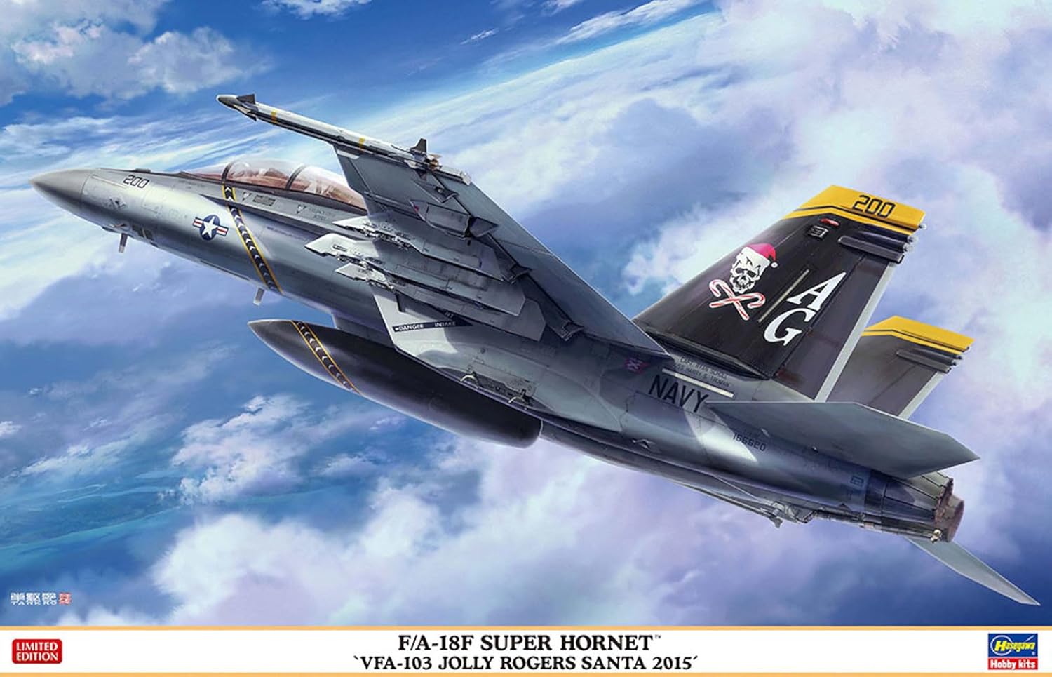 Hasegawa 07560 1/48 F/A-18F Super Hornet VFA-103 Jolly Rogers SANTA 2015 - BanzaiHobby