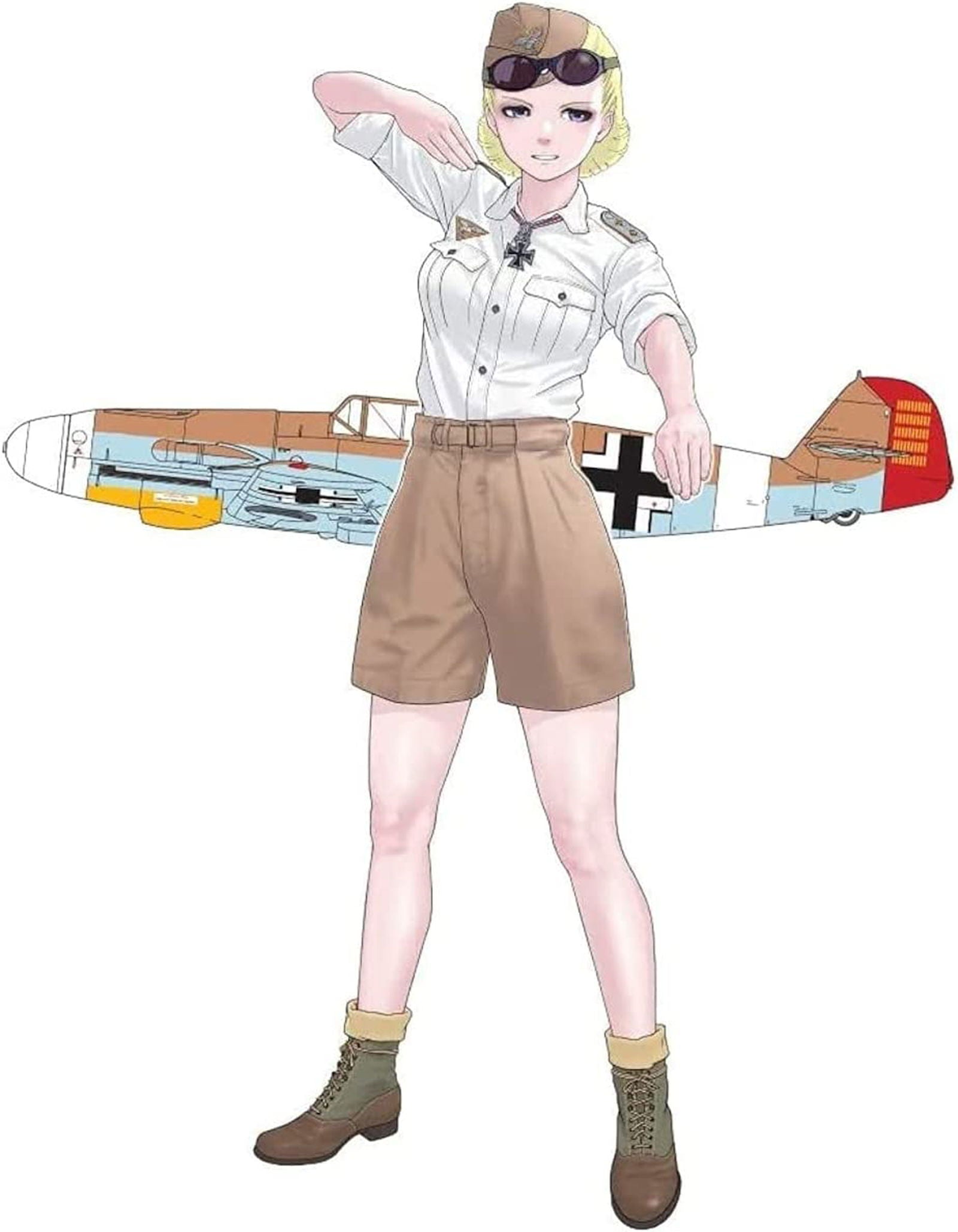 Fine Molds HC8 Rekiso Wotome Rosa w/1/72 Scale Bf109F-4 Trop - BanzaiHobby