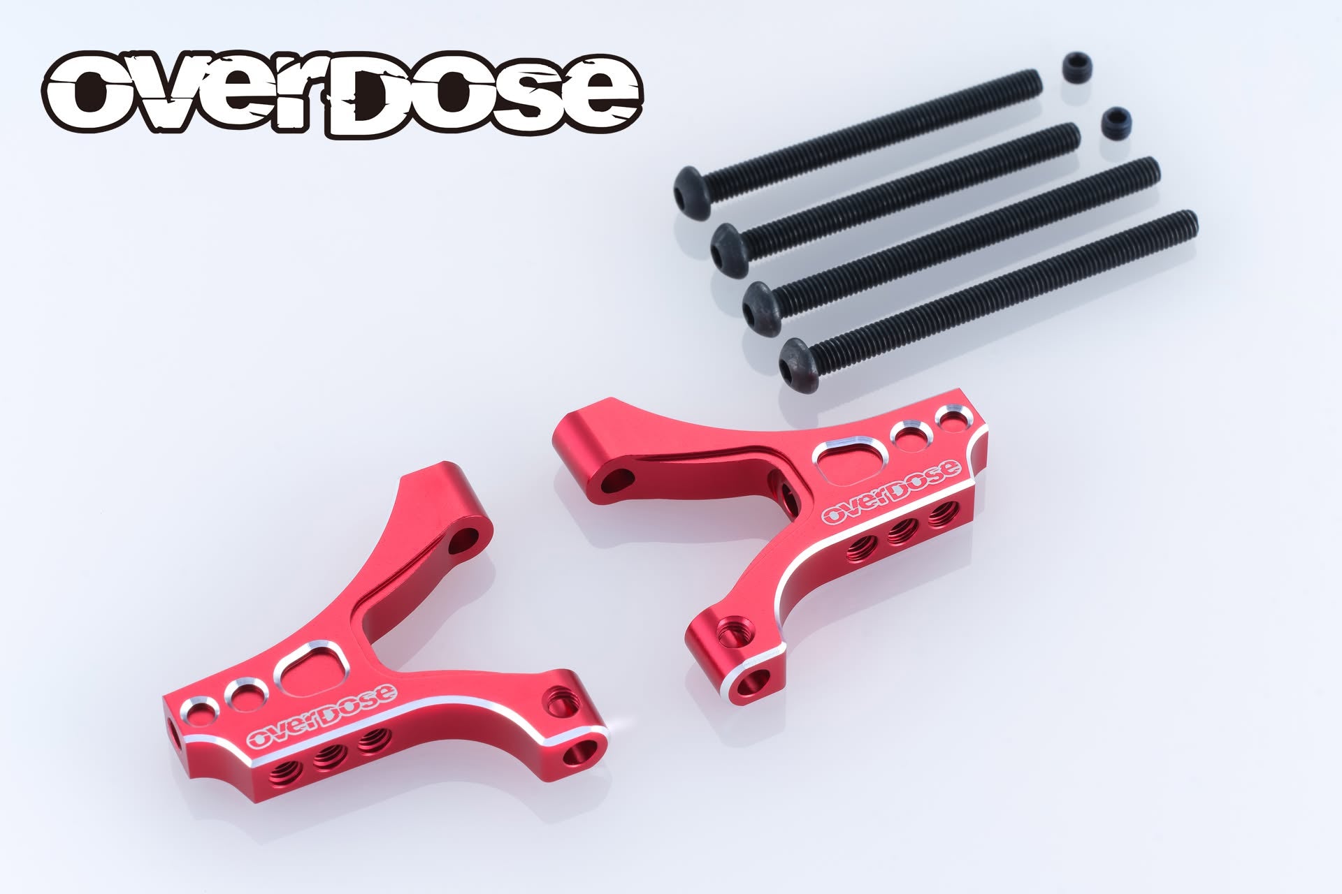 OVERDOSE OD3941 ES Aluminum Front Suspension Arm Type-2 (For OD/Red)