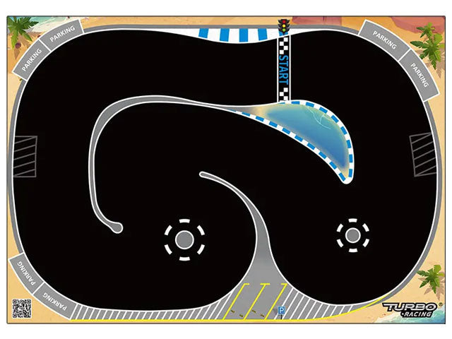 HiTEC 760260 1/76 Scale RC Drift Car Track 63×90cm - Hitec Banzai Hobby
