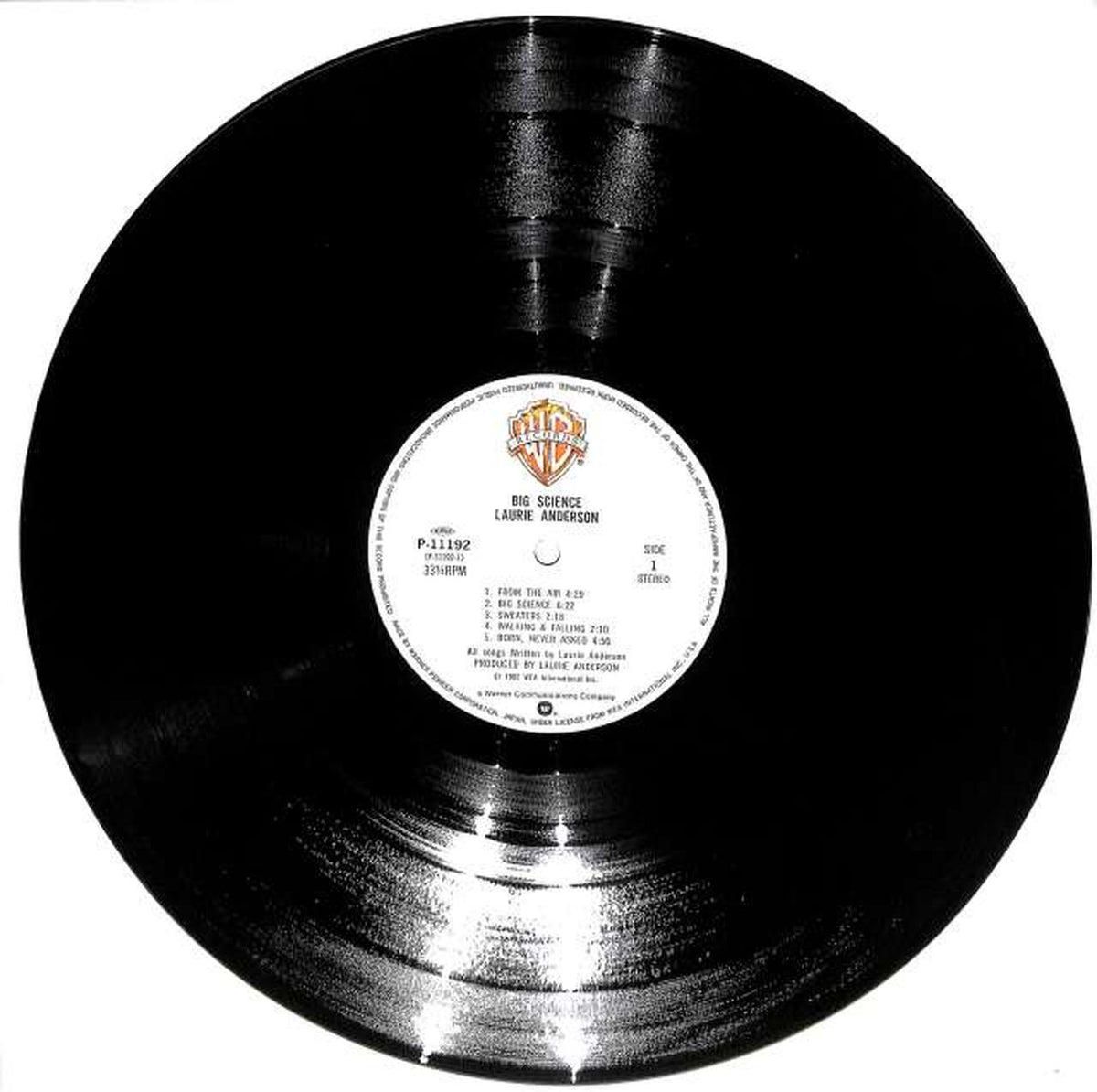 Warner Pioneer Laurie Anderson "Big Science" P-11192
