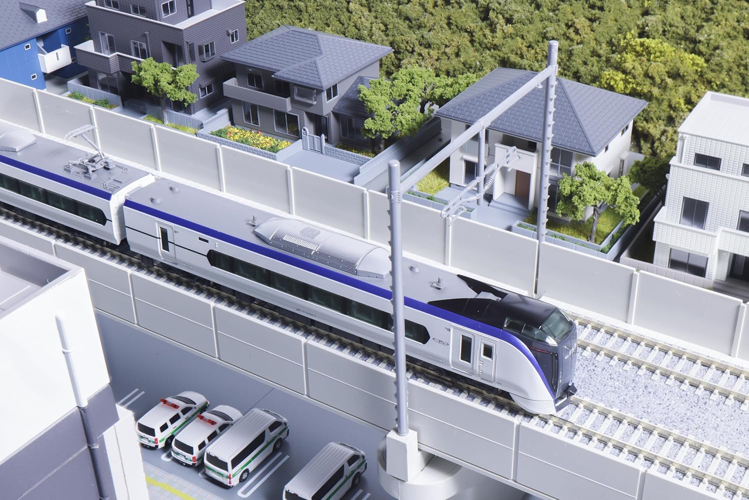 KATO 23-405D N Gauge Two-Family House (Dark Gray) - BanzaiHobby