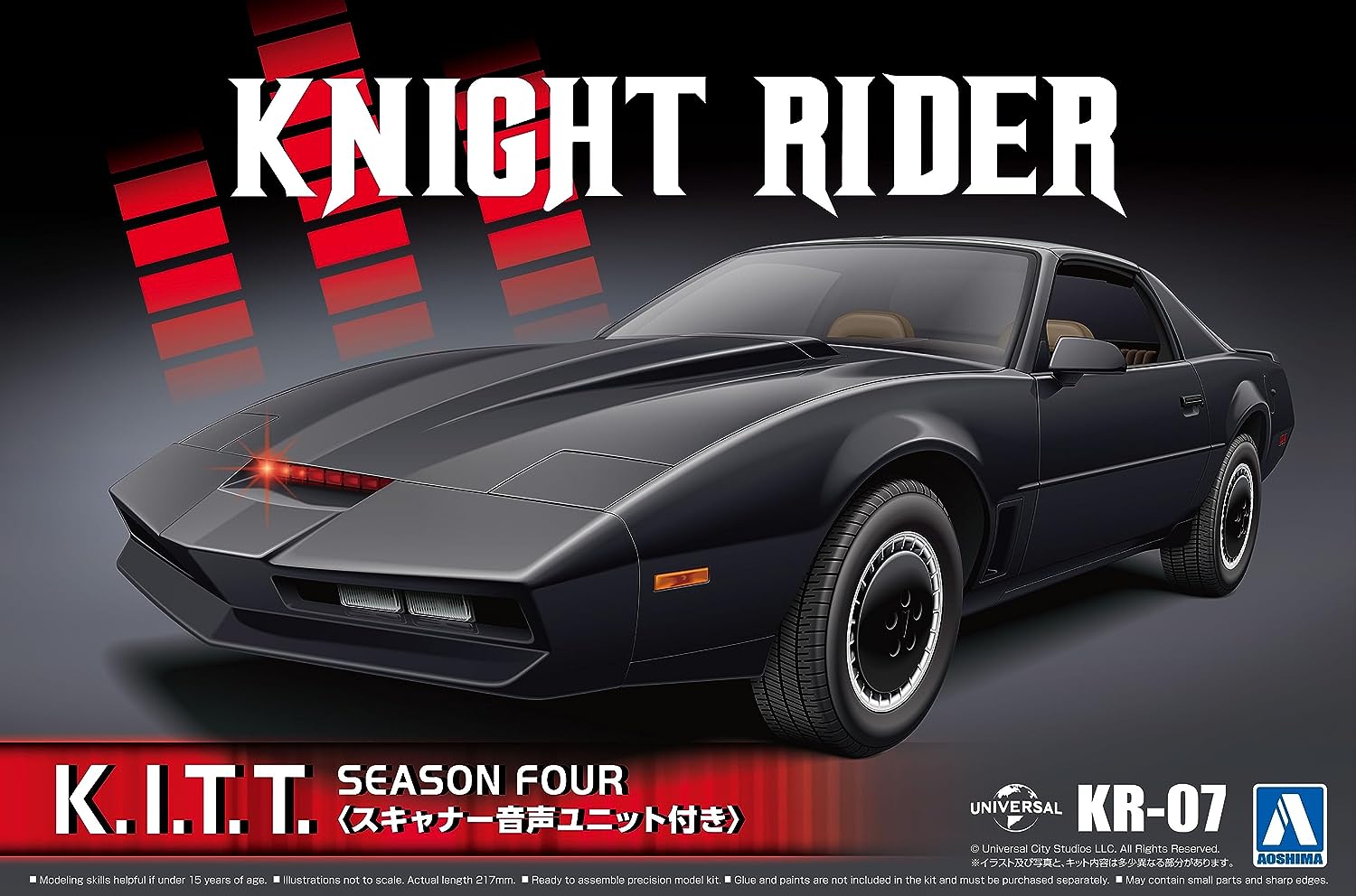 Aoshima 1/24 Movie Mech Series KR-07 Night Rider Knight 2000 K.I.T.T. Season IV Scanner with Audio Unit - BanzaiHobby
