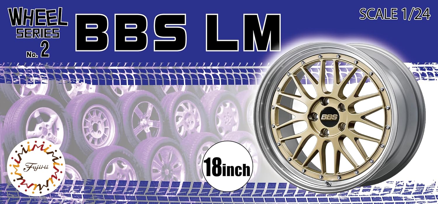 Fujimi 193687 1/24 Wheel Series No.2 BBS LM 18" W-2 - BanzaiHobby