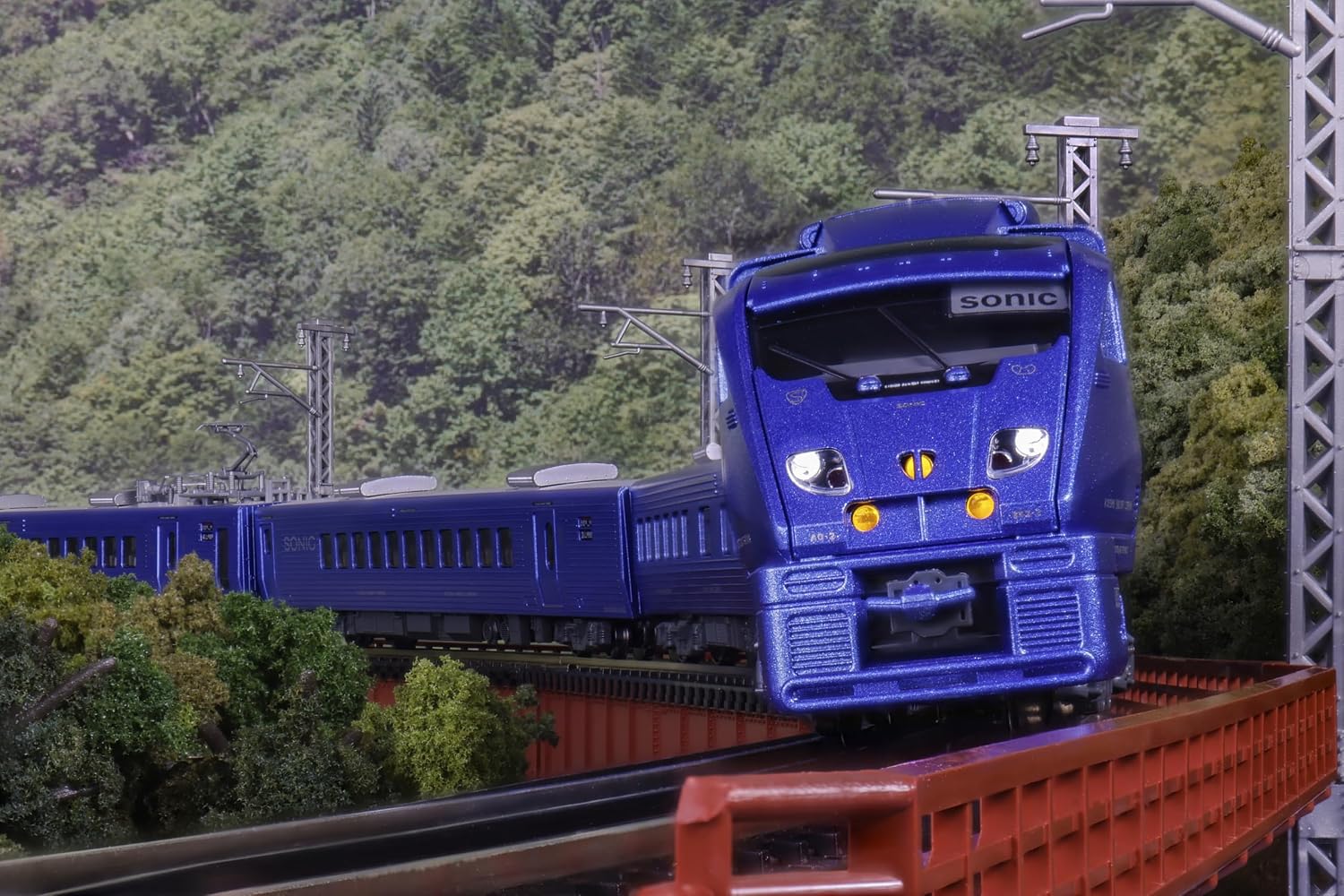 KATO 10-2160 N-Gauge 883 Series Sonic Renewal Train (1st Generation) 4 Cars Basic Set - BanzaiHobby