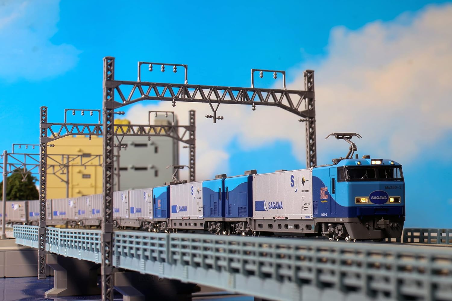 KATO 10-1721 Series M250 Super Rail Cargo (U50A Container Loaded) Basic Set (4 Cars) - BanzaiHobby