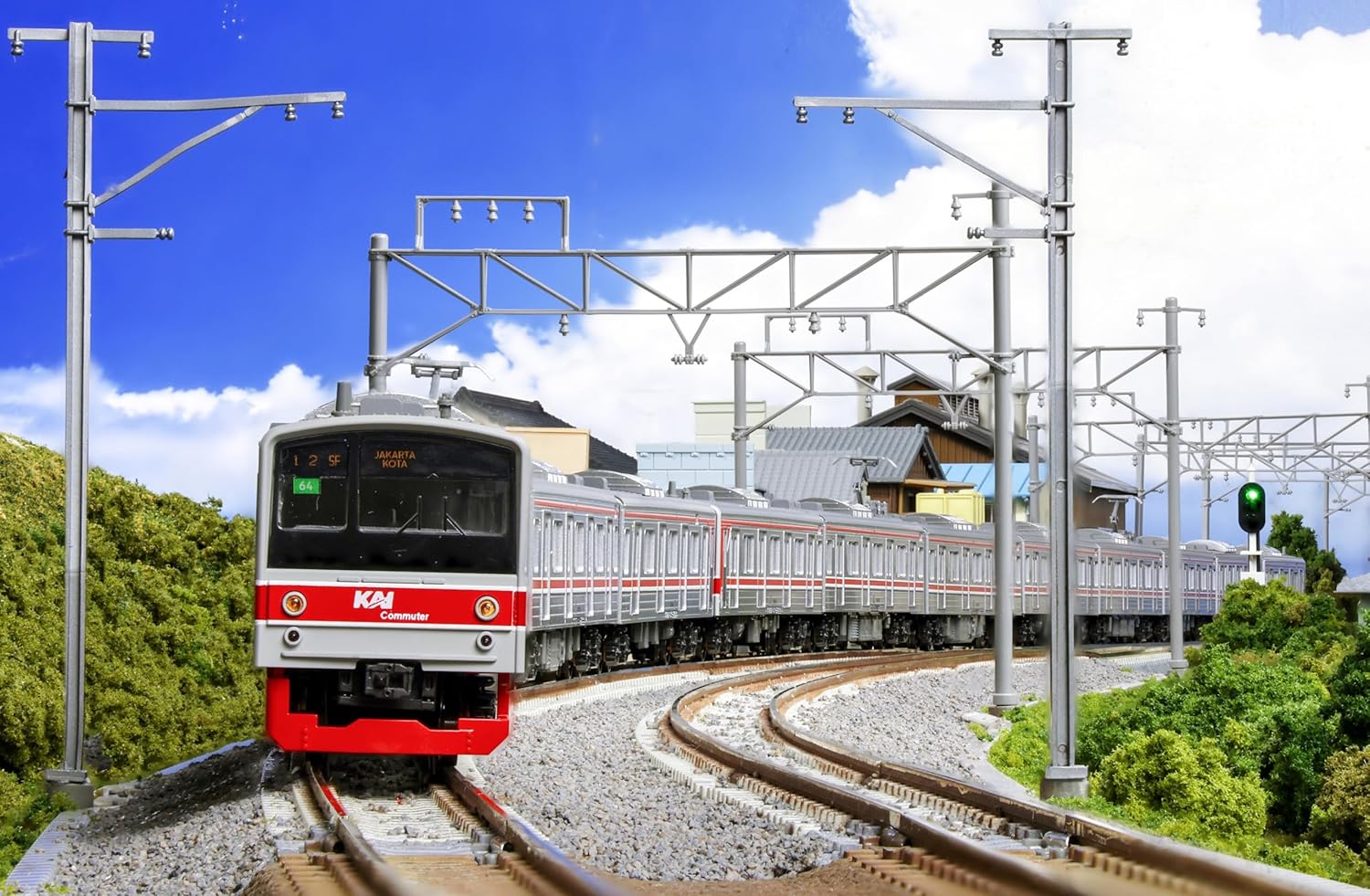 KATO 10-1755 N Gauge Indonesian Commuter Railway 205 Series 12-Car Set - BanzaiHobby