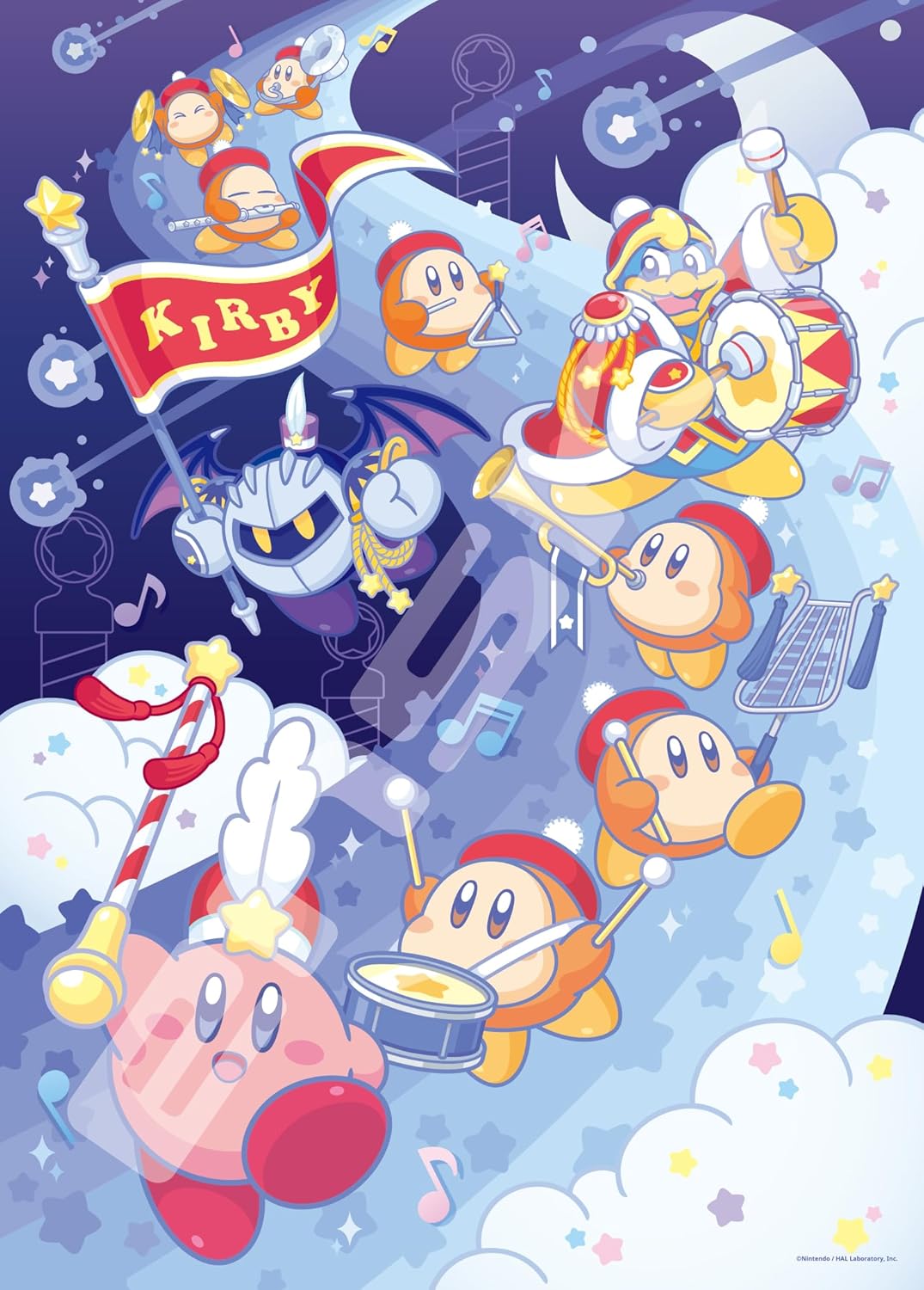 Ensky 500-504 Kirby of the Stars PuPuPu Marching Band - Kirby of the Stars (Puzzle, 500 Pieces, 38 x 53 cm) - BanzaiHobby