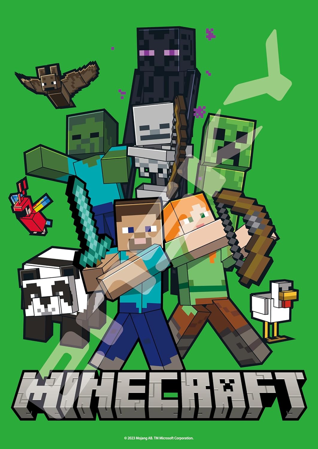 Ensky 208-123 Adventure Mode MINECRAFT - Minecraft (Puzzle, 208 Pieces, 18.2 x 25.7 cm) - BanzaiHobby