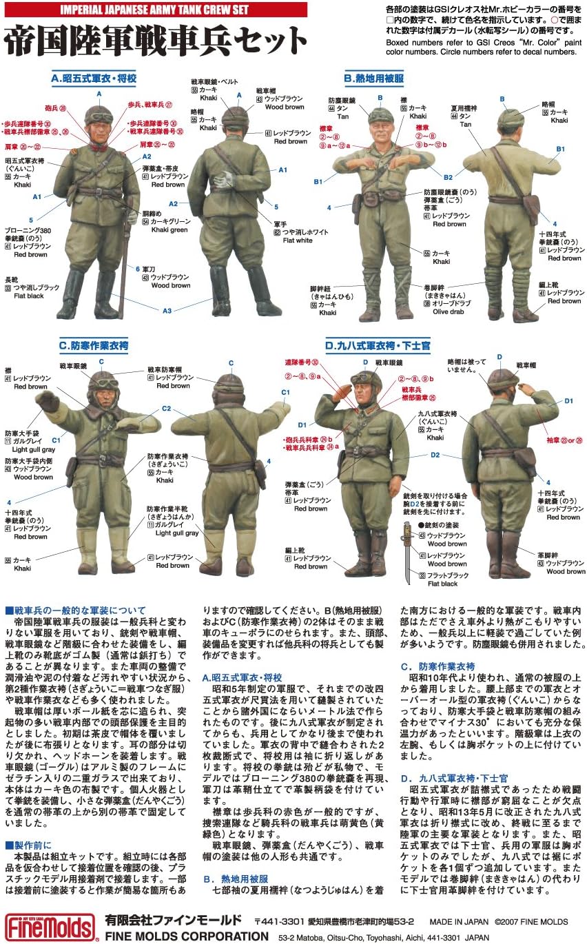 Fine Molds FM22 1/35 Imperial Army Tank Crew Set - BanzaiHobby