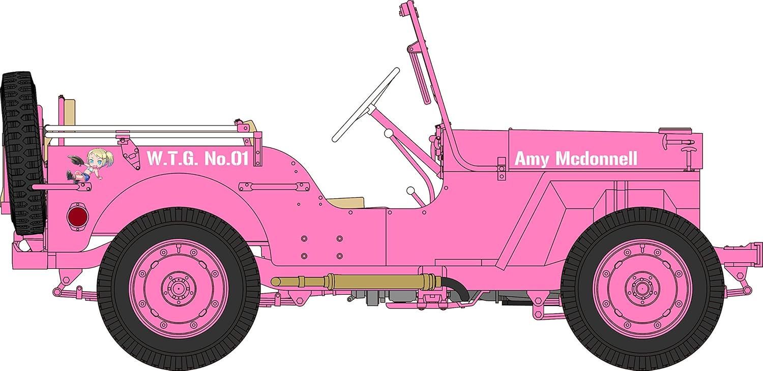 Hasegawa SP356 1/24 Wild Egg Girls No. 01 1/4 Ton 4x4 Utility Truck Amy McDonnell W/Figure - BanzaiHobby