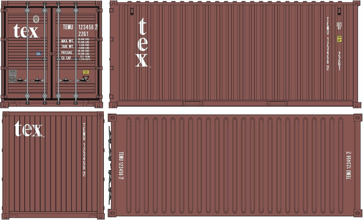 Fujimi 1/24 Car NEXT Series No. 1102 20 ft Dry Container tex