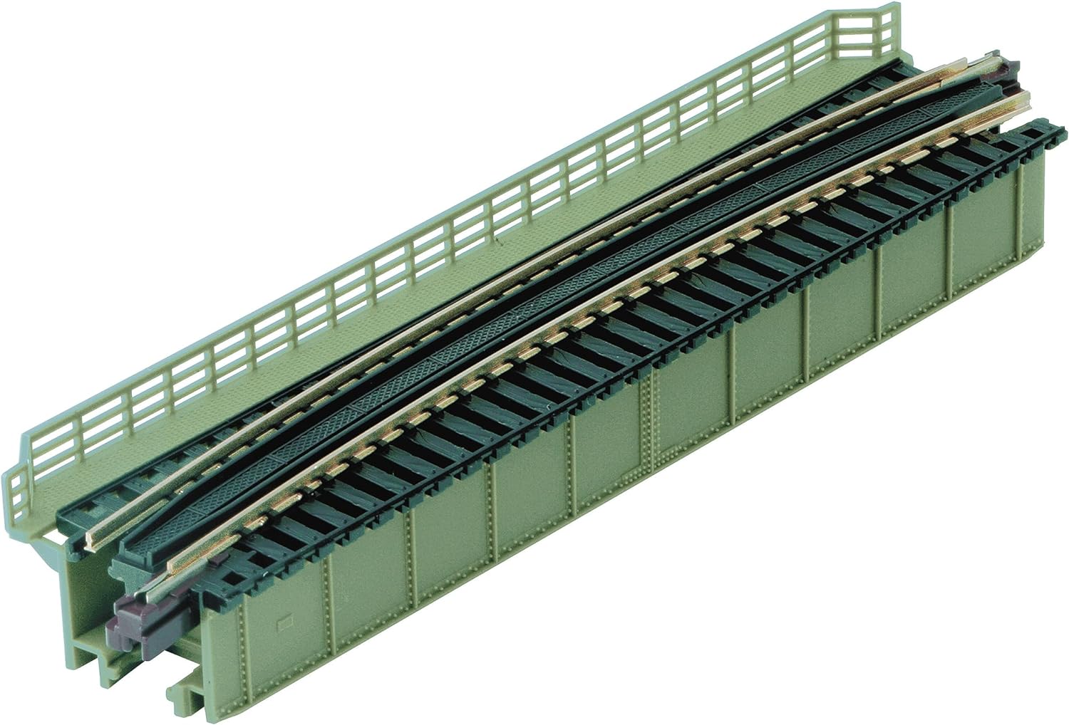 KATO 20-473 N Gauge Single Track Deck Girder Curved Bridge R481-15° Light Green - BanzaiHobby