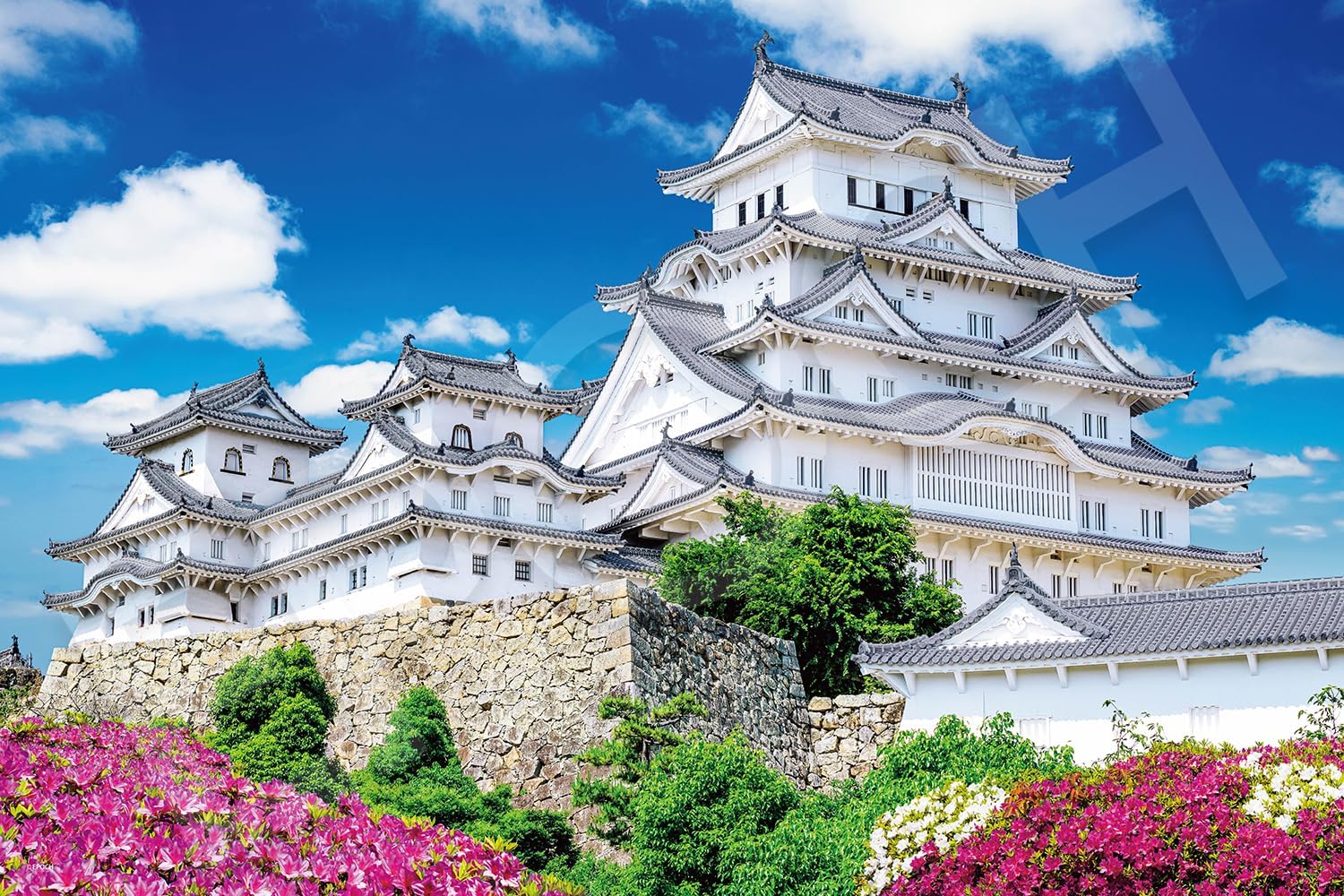 Epoch 11-618s Himeji Castle in the season of fresh greenery - Hyogo Puzzle - BanzaiHobby