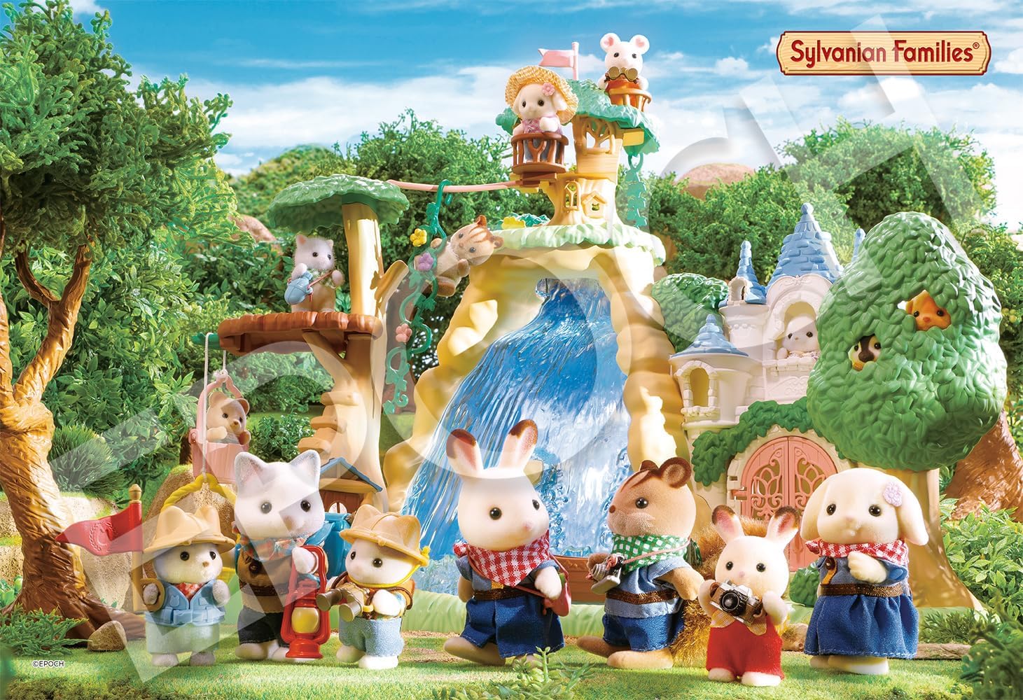 Epoch 28-111s Big Waterfall in the Secret Forest Sylvanian Puzzle - BanzaiHobby